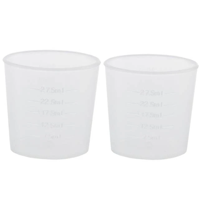 30 ml Clear Plastic Beaker Graduated 1 Oz Measuring Cup