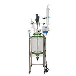 30l industrial chemical biodiesel jacketed glass reactor