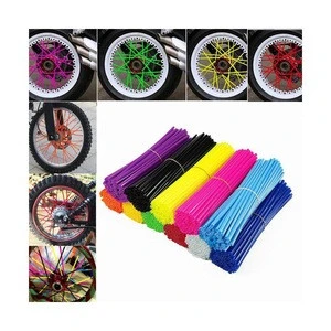36Pcs/Lot Disc Wheel Cover Bicycle Spoke Protector Colorful Motocross Rims Skins Covers Off Road Motorcycle Guard Wraps Kit
