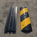 39.5*12*2.5inch Heavy Duty 2 Channel Rubber Traffic Road Street Speed Bump