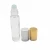 Import 3ml 5ml 6ml 8ml 10ml 15ml clear amber refillable roll on glass bottle thin with stainless steel roller aluminum lip GRB-08 from China