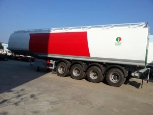 4 axles mobile fuel tank trailer/50000liters fuel tanker semi trailer