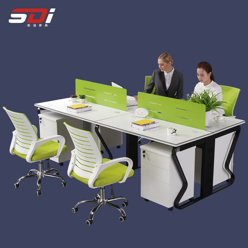 4 workstation desk office desk partition staff table office furniture