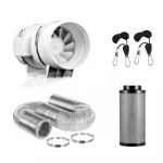 4/6/8 Inch Grow Tent Odor Control Scrubber activate air fan carbon filter kits with Australia Activated Carbon