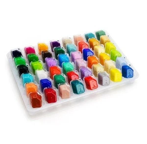 48 Portable Color Gouache Paint Set Unique Jelly Cup Design with Individual Paint Pan for Artists Students