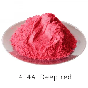 50 g/Bag #414A Deep Red Mica Powder Cosmetic Grade for Eye Nail Soap Making Non-Toxic Safe Colorful Mica Pigment Pearl Powder