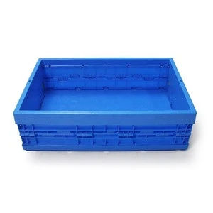 600x400 mm blue foldable folding plastic crate