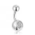 Import 6mm Belly Button Rings CZ Short Navel Ring Surgical Steel Curved Navel Barbell Body Piercing Jewelry from China