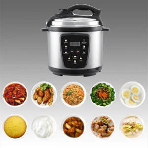 6Qt Kitchen Cooking Appliances Stainless Steel Inner Pot Multi-function Cooker Electric Pressure Cooker