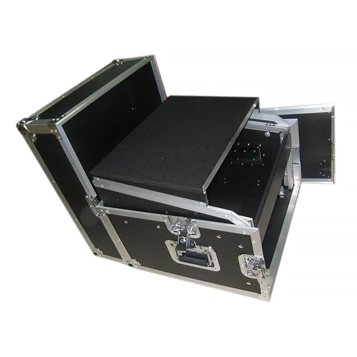 6U mixer rack case with laptop table
