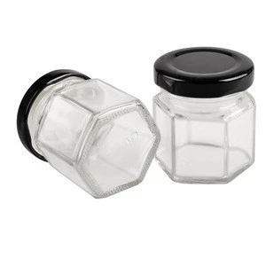 9 oz Hexagon Glass Canning Jars, Jam Jars for Honey, Candies, Baby Foods
