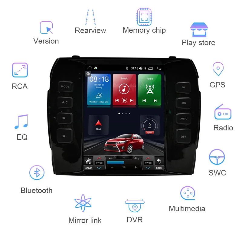 9.7 Android Vertical Screen For Jaguar S-Type 2004 With Car Video Radio DVD Player System GPS Navigation WIFI Carplay
