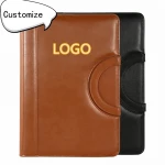 A4 Binder Folder PU Leather Portable Manager Padfolio File Office Document Organizer Briefcase with Calculator Filing Products
