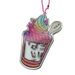acrylic shake charm custom animation keychain double sided clear printing wholesale Commemorative advertising gifts