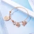 Import Adjustable expandable wire two tone charm bangle Bracelet from China
