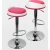 Import Adjustable Gas Lift Bar Stools Modern PU Leather Hollow Backrest Stainless Steel Leather Metal Frame Swivel Barstool from China