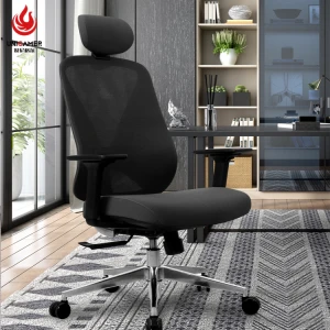 Adjustable head pillow modern movable rotating high back mesh office chair, high-quality comfortable office chair, office chair