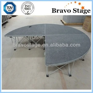 Adjustable high weddig stage /trade show stage / plexiglass stage for outdoor performance