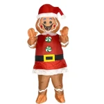 Adult Inflatable Gingerbread-man Cosplay Air Blow-up Set Christmas Party Costumes