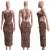 Import African Kitenge Design Ladies fashion Backless bodycon Spaghetti straps Leopard Sexy club party maxi dress from China