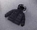 aliexpress supplier baby boys winter padding jacket with big fur