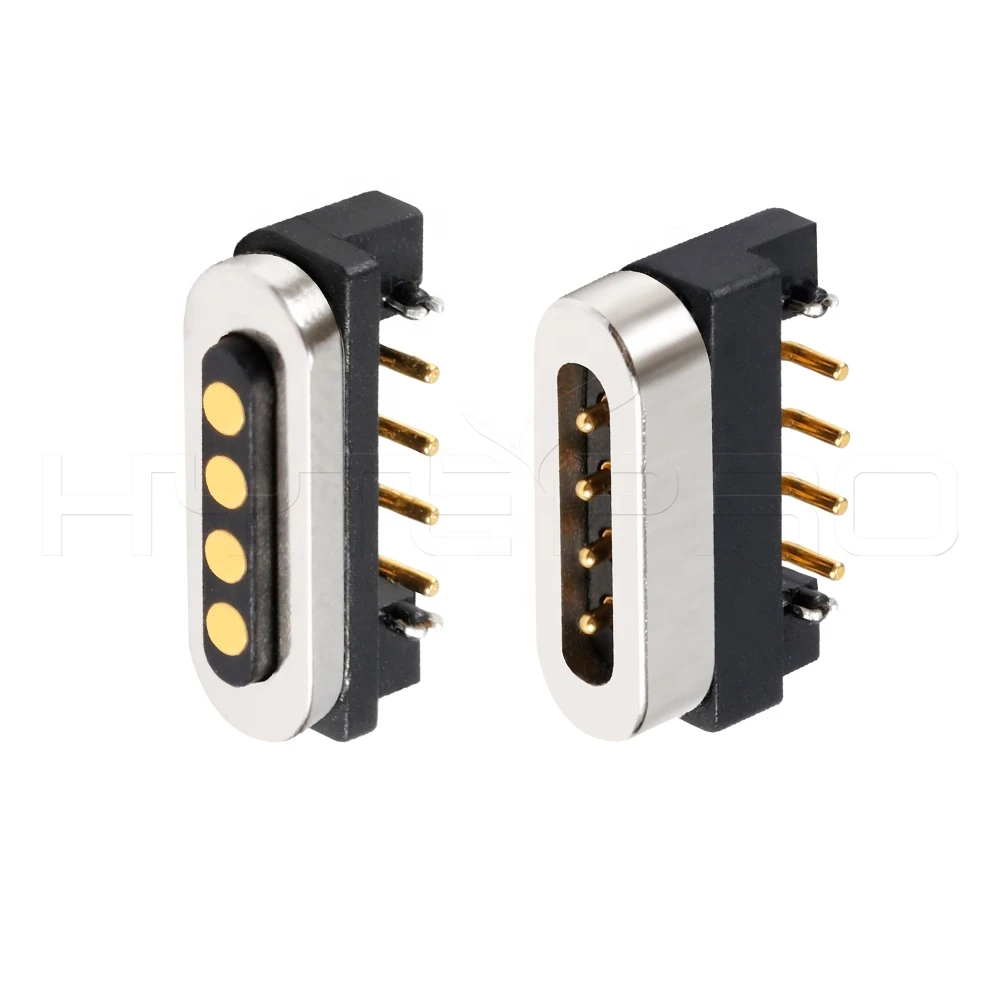 Aluminium alloy wire magnetic pogo 4 pin usb other auto train cable connector