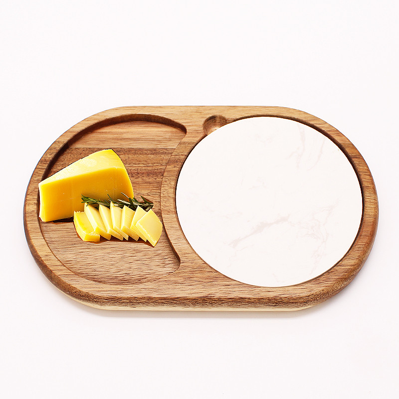 Buy Amazon Hot Acacia Wood And Marble Cheese Cut Board With Cheese ...