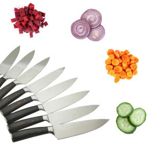 Amazon hot wholesale accessory set damascus knife 8 inch chef kitchen ware dicer chopper knives kitchen Japanese chef knife set