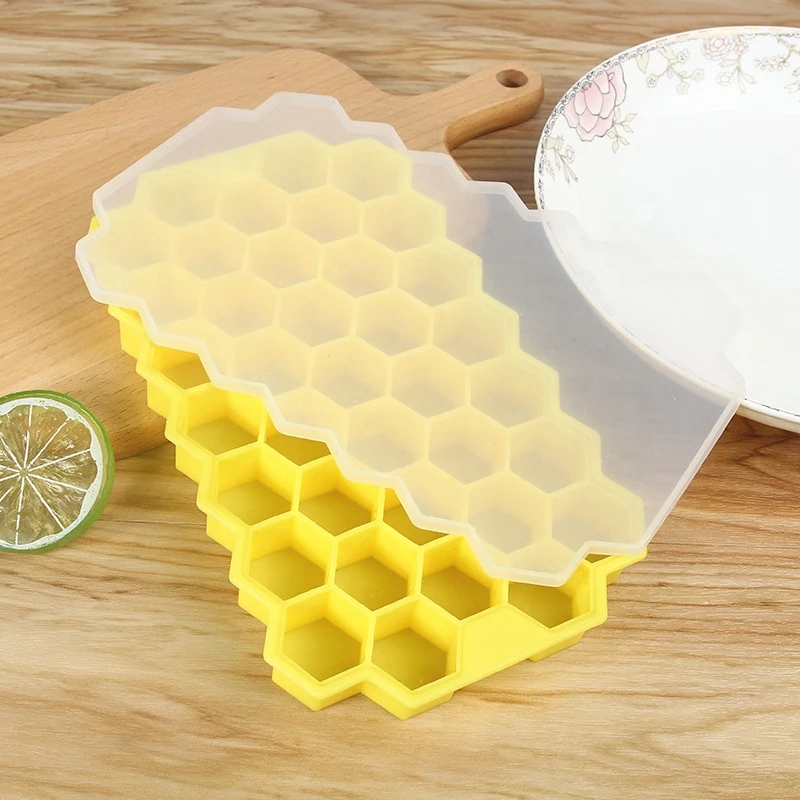 Amazon Silicone Ice Cube Trays Ice Cream Tools Hot Sale Custom Honeycomb Shape 37 Cubes 7-25 Days 1-5 Days 20.3*12*2.5cm 100pcs