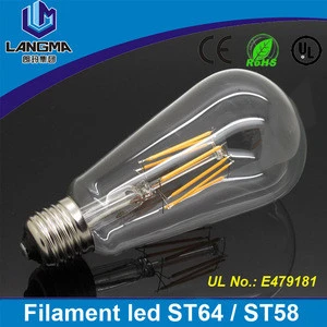 ampolletas bombillas led e27 edison bulb ST64 2W 4W 6W 8W AC 220V 110V LED Filament lamp Dimmable white warm white