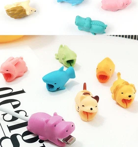 Animal cute data line bite cable phone charger usb cable protector for iphone other latest  Mobile phone accessories