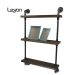 Antique Industrial Wall Mount metal Iron Pipe Shelf bookcase Vintage Retro DIY Bookshelf home floating Storage book Shelves