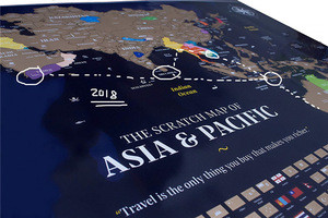 Buy Asia Travel Scratch Off Map Poster Original Exclusive Travel ...
