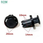 Auto Plastic Rivets Fastener Car Bumper Fender Push Clips for Honda