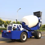 Automatic loading concrete mixer 3 square automatic loading cement mixer concrete mixer truck