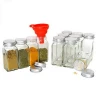 Avertan xuzhou large 100ml kitchen packaging  glass spice powder shaker bottle with rack for barbecue