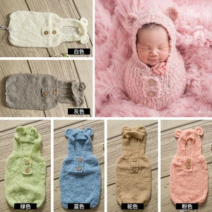 Baby newborn photography props,handmade knit Wool circle yarn sleeping bag for newborn photography props