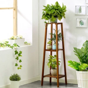 BAMBOO WOODEN PLANT STAND Display Stand Flower Stand