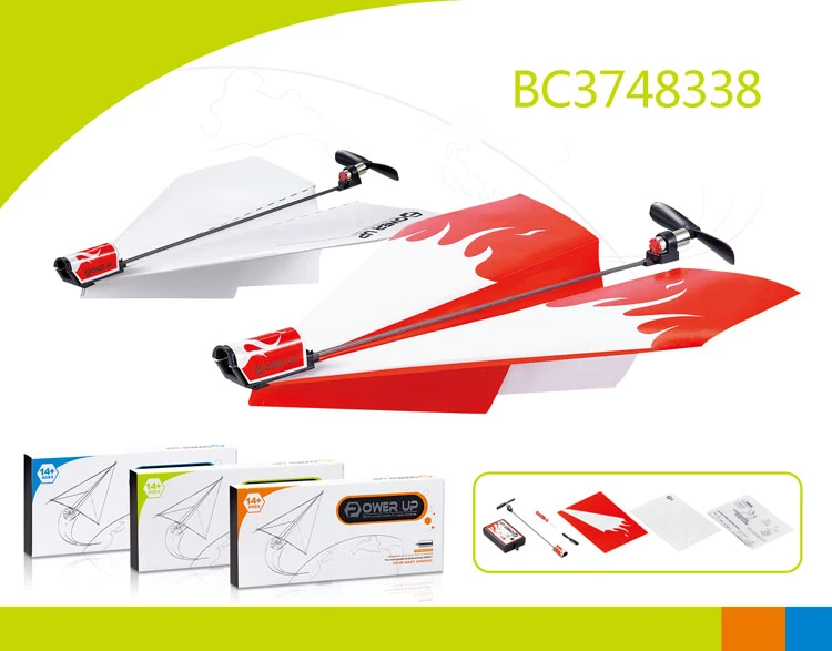 Battery operated DIY paper flying plane toy