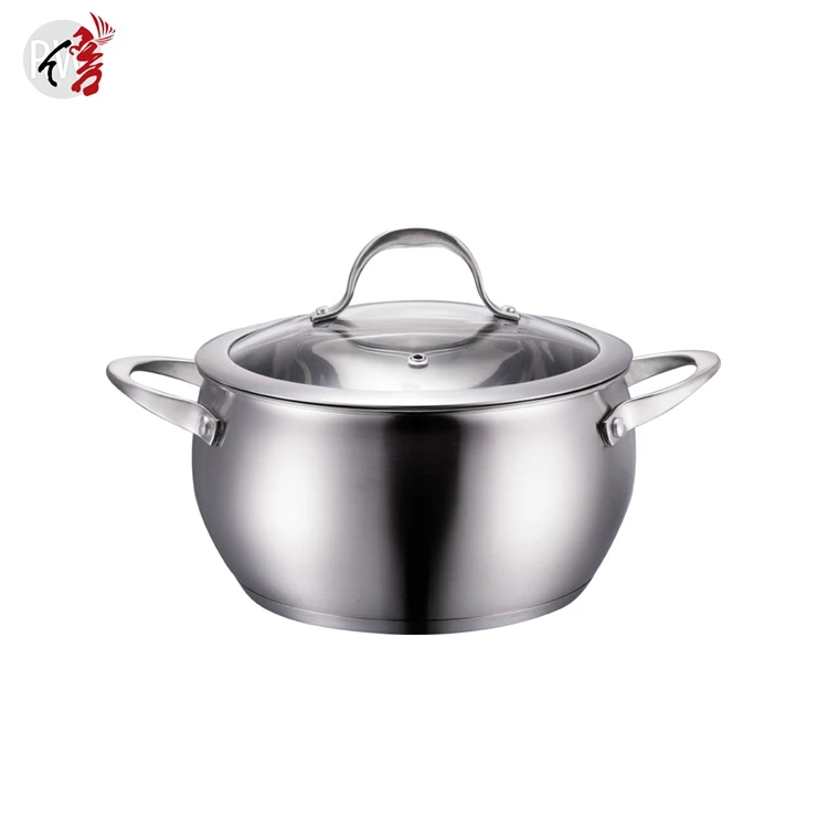 Belly shaped 10 pieces stainless steel kitchen cookware casserole cooking pot set