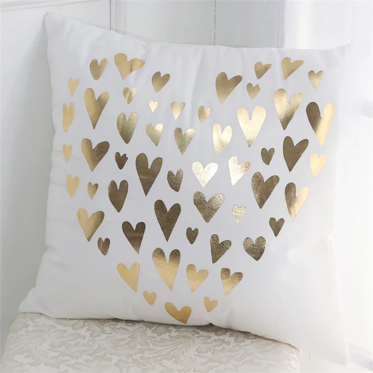 Best Quality Design Gold Gilding Decorative Cushion Pillow Cover for Car and Sofa
