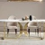 Import Best seller Modern Luxury Dining Room Furniture Hot Sale Marble Top metal base Dining Table set for dinning room from China