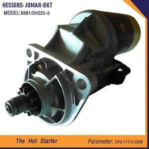 best selling high performance 24v auto starter for DH220-5 6BB1