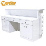 best selling simple  fashion white marble top office reception desk