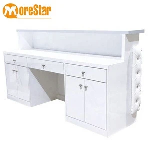 best selling simple  fashion white marble top office reception desk