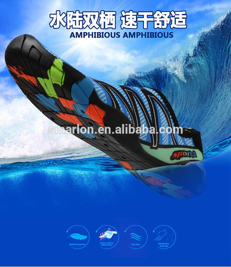 Best Selling Unisex Beach Swimming Barefoot Sock Anti-slip Water Walking Shoes for Women and Men Customs Printing