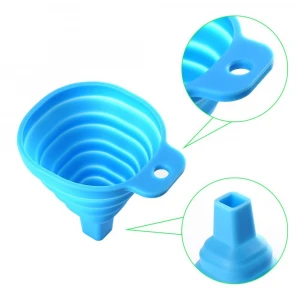 BHD Wholesale Amazon Top Seller Kitchen Accessories Food Grade Collapsible Design Foldable Silicone Funnel