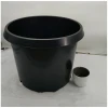 Black Big Black Plastic Flower Planter Garden Plant Pot Round 15 Gallon pot