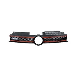 Black color car front bumper face lift grille for V W GOLF6 GTI  front grille mesh design ABS material  modified spare parts