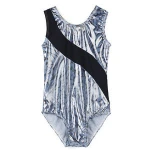 Blue Sparkly Gymnastics Leotards Practice Outfit Dance Training Leotard for Child